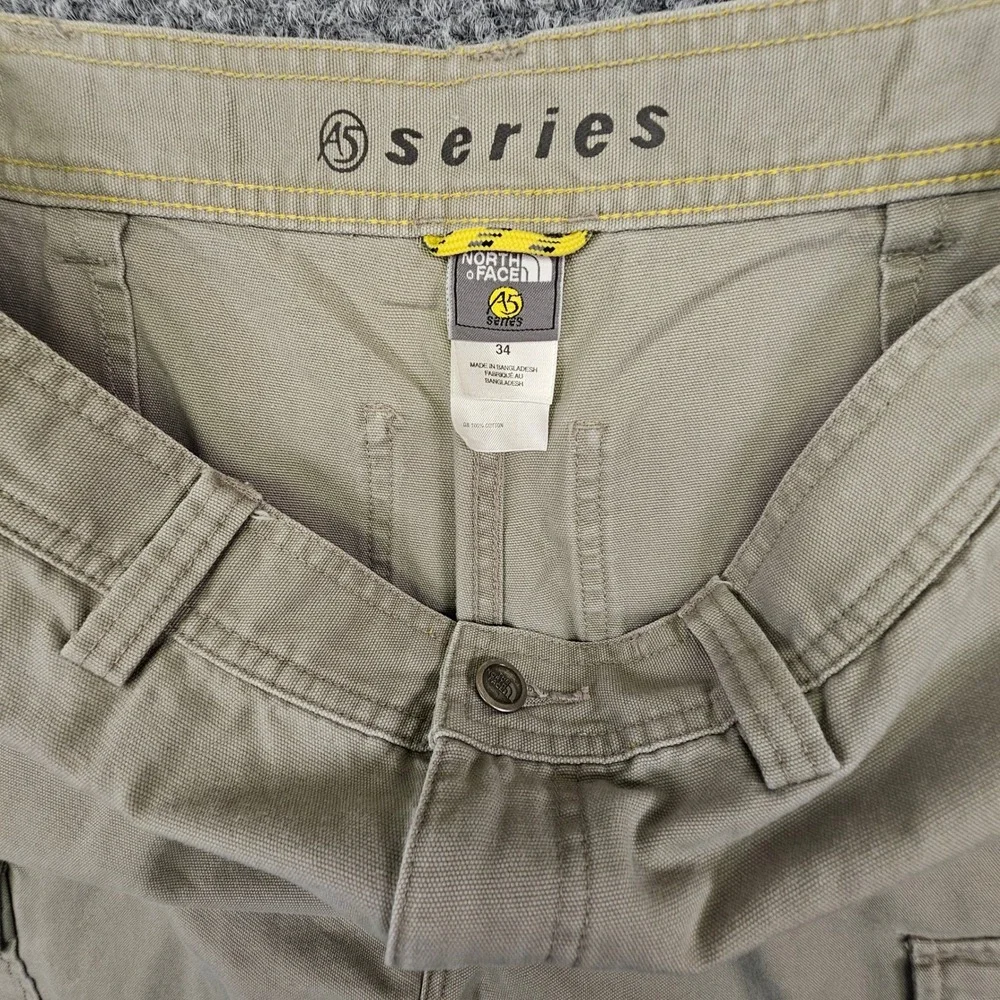 The North Face A5 Series Mens‎ 34 Cargo Shorts Khaki Tan Cotton Canvas Hiking
